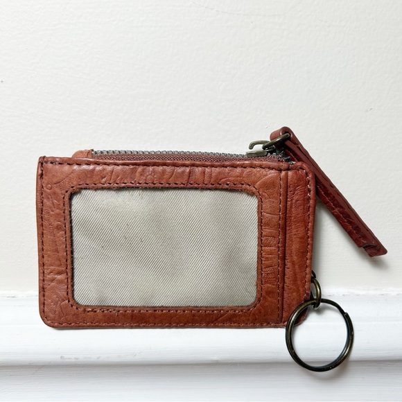 American Leather Co. Portland Card Wallet Tooled Leather Floral Embossed NWOT - Picture 3 of 9